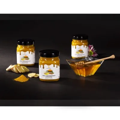 Мед с джинджифил и куркума TOP`S HONEY  - 250 гр.